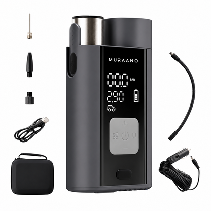 Muraano AirPro – De Ultieme Draadloze Compressor voor Elke Reis